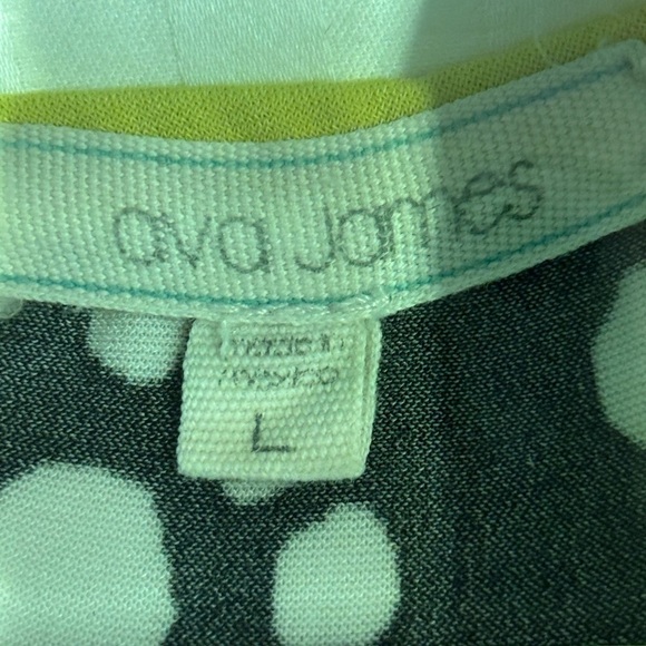 AVA JAMES Black and White Polka Dot Blouse - Picture 3 of 6